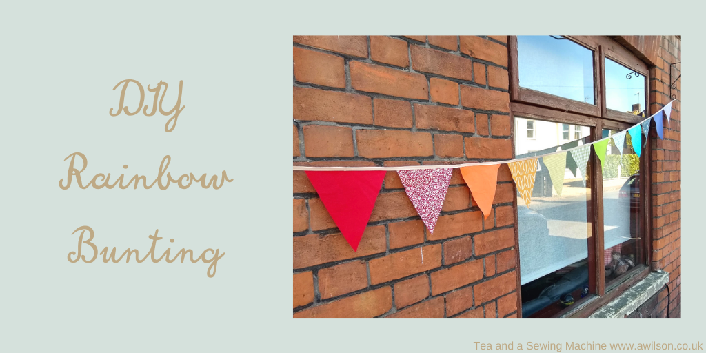 diy rainbow bunting