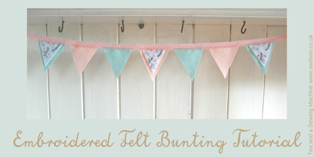 embroidered felt bunting tutorial