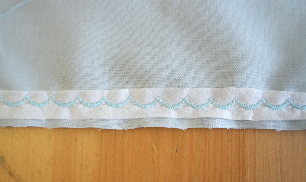 how to sew napkins long image