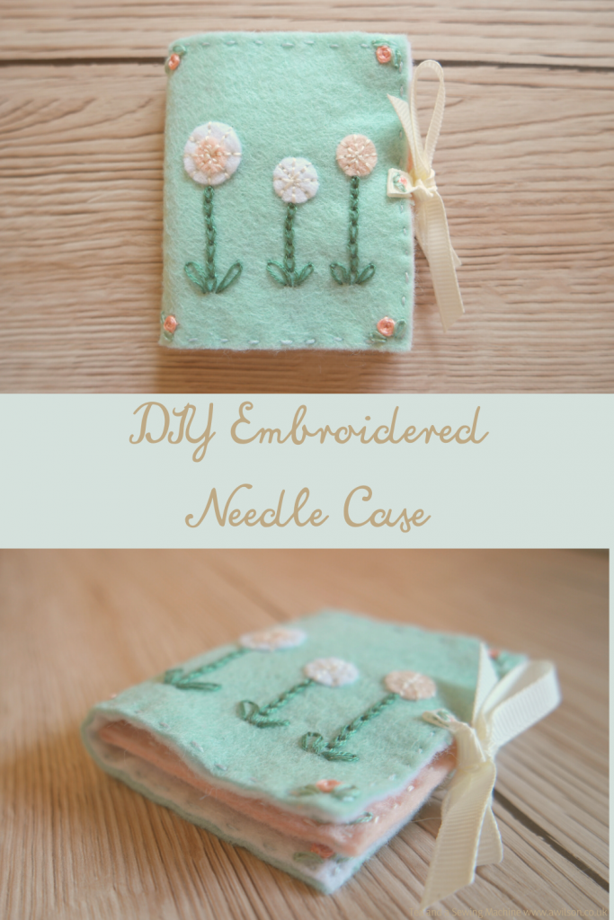 diy embroidered needle case