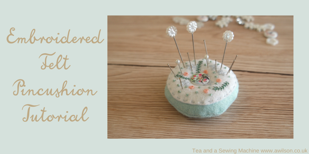 embroidered felt pincushion