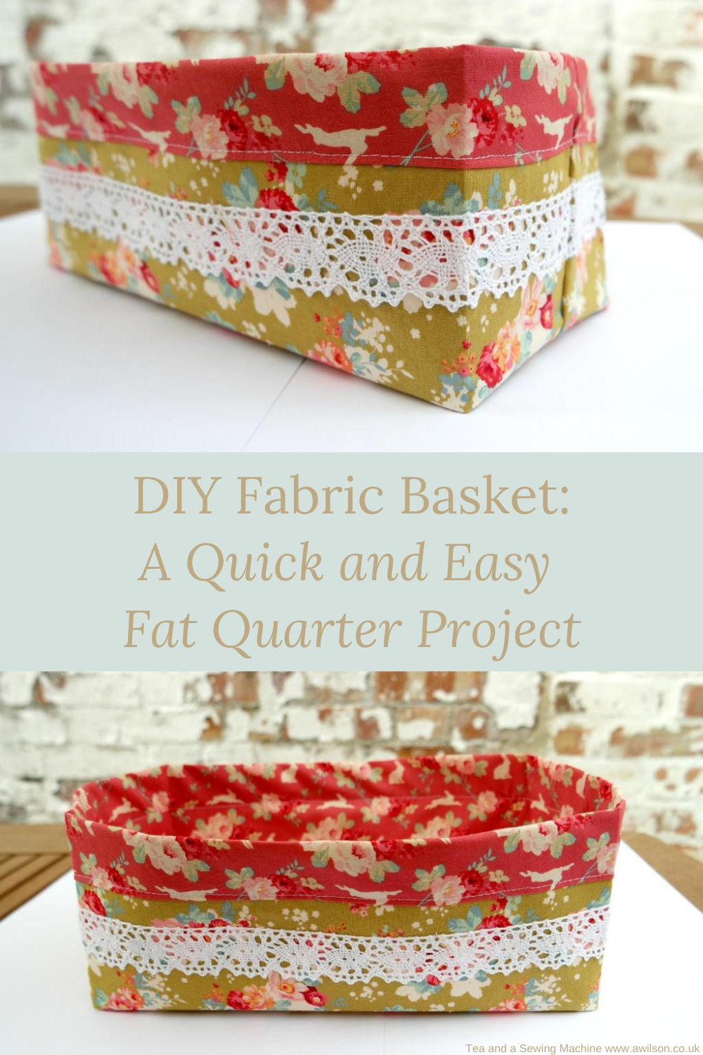 DIY Fabric Basket: A Quick and Easy Fat Quarter Project - Wild Blossom Life