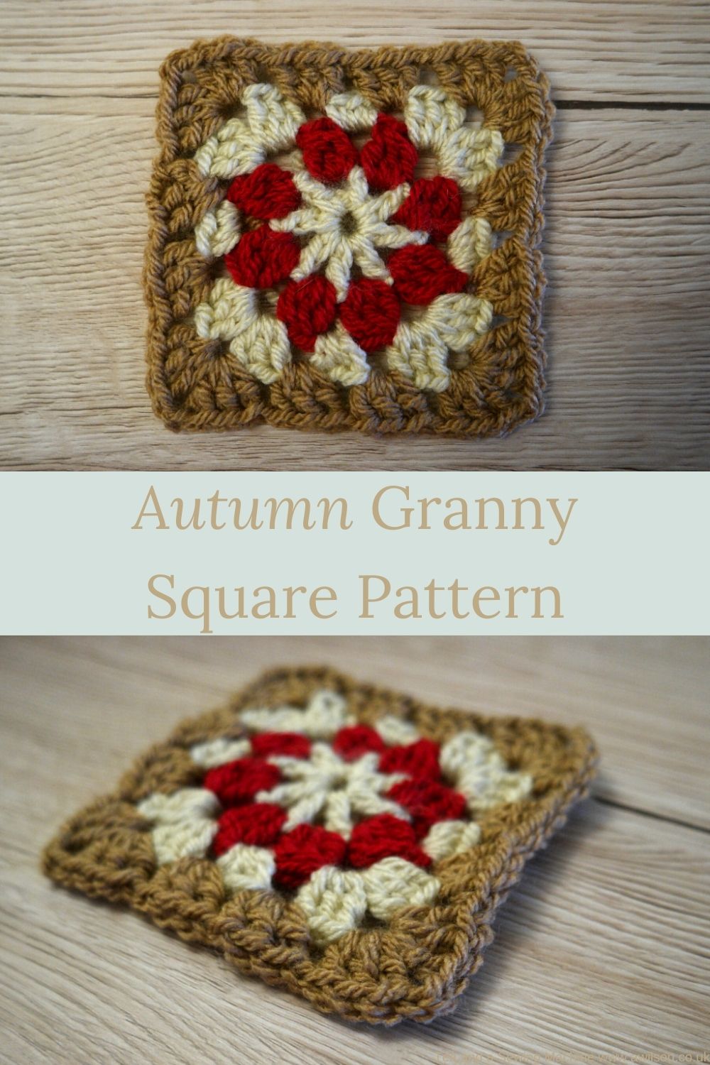 autumn granny square pattern
