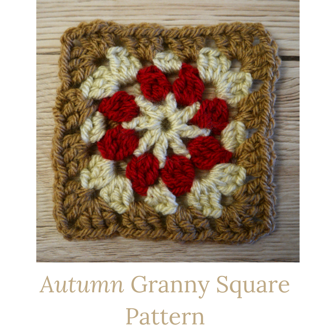 autumn granny square pattern