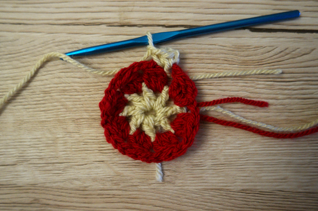 autumn granny square pattern