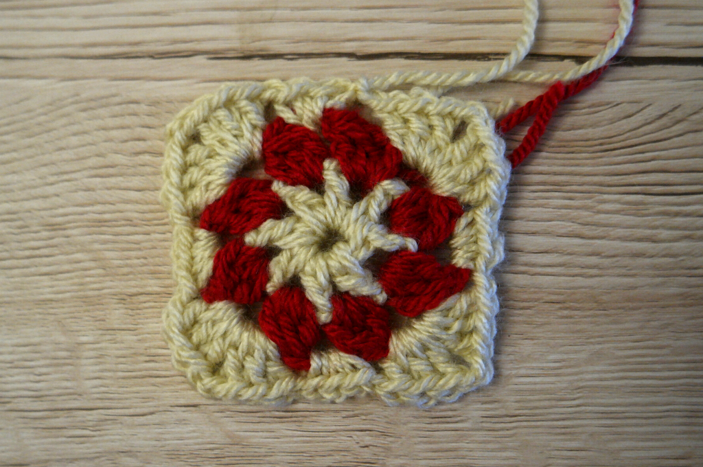 autumn granny square pattern