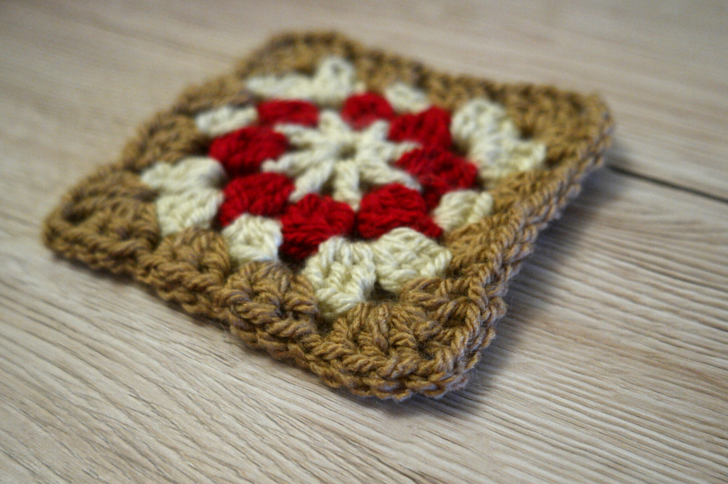 autumn granny square pattern