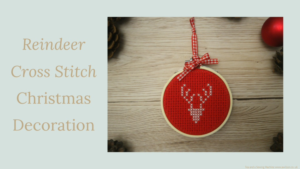 Reindeer Cross Stitch Christmas Decoration