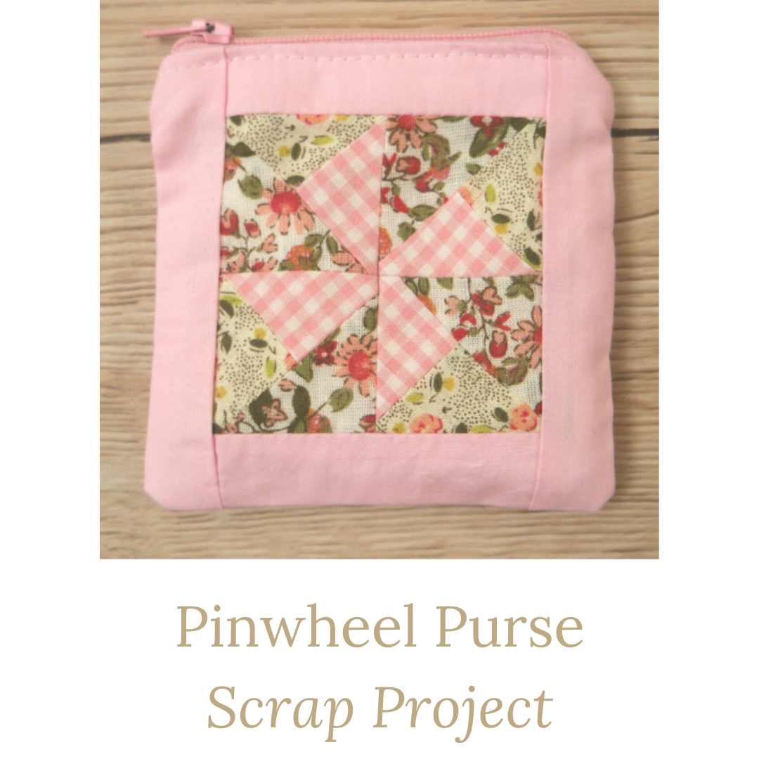 pinwheel purse scrap project