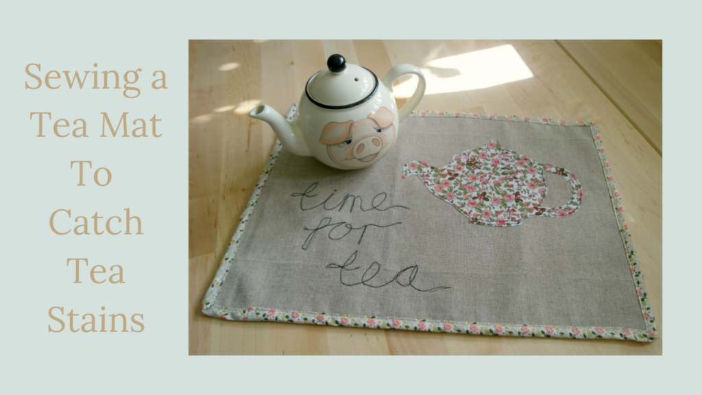 sewing a tea mat