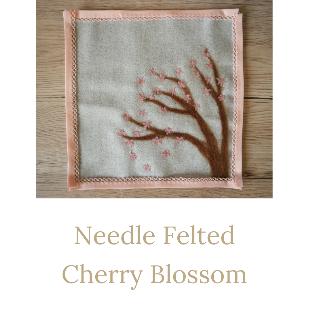 needle felted cherry blossom featured image