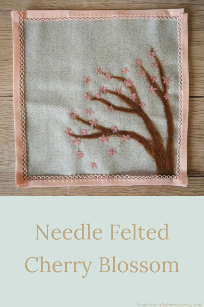 needle felted cherry blossom long image