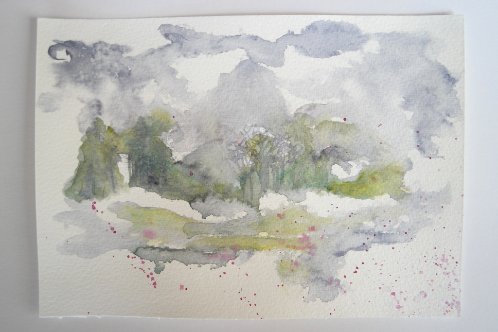 intuitive goal setting and watercolour painting
