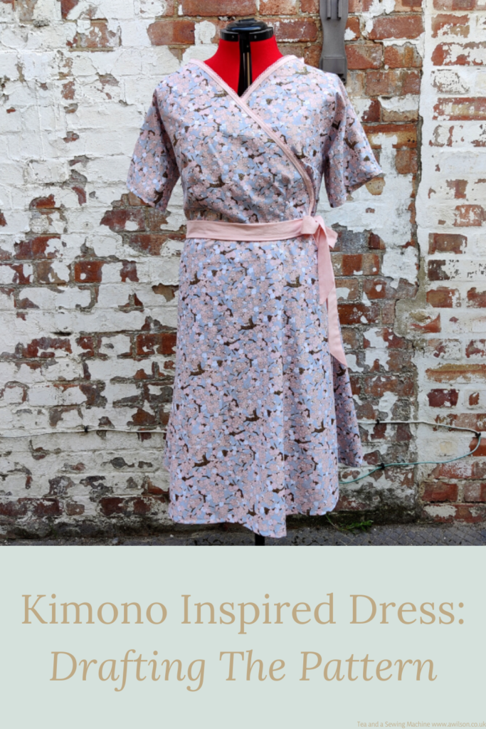 kimono inspired dress drafting the pattern