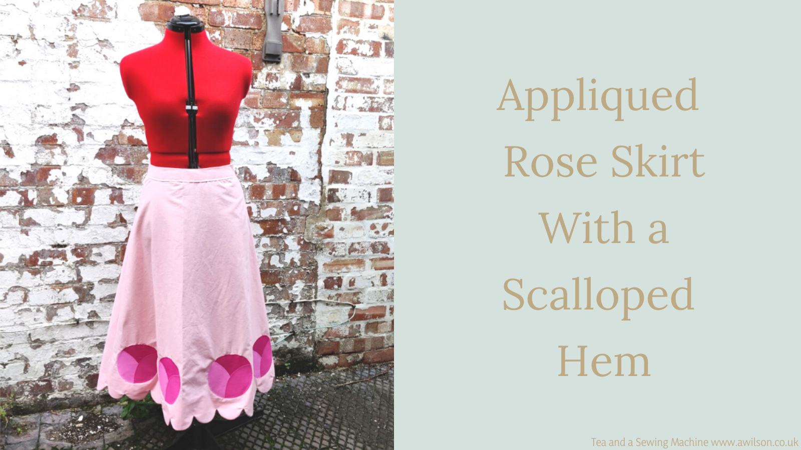 Appliqued Rose Skirt With a Scalloped Hem - Tea and a Sewing Machine