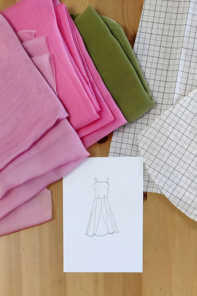 From Godet Skirt to Flower Petal Dress: Planning Stage